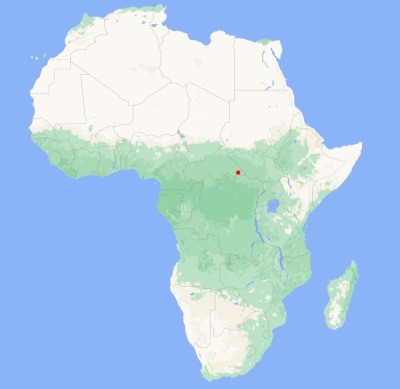 Location of African Pole of Inaccessibilty