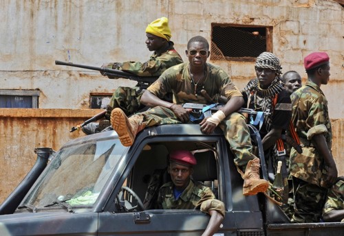 Seleka fighters in Bangui