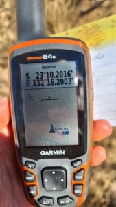 Garmin Device showing Coordinates of Aussie Pole