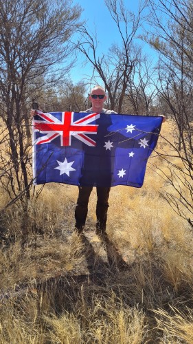 Australian flag at the Pole of Inaccessibility