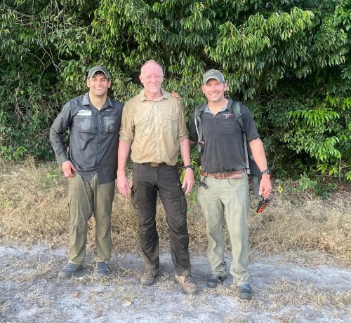 Adam, Chris and Larry after hacking thorugh the jungle