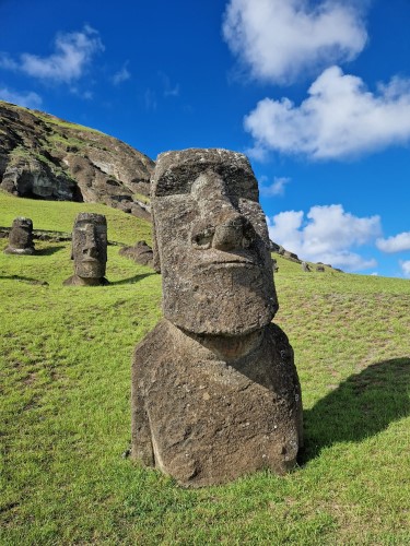 Moai Carvings on Easter Island