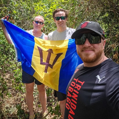 Chris, Axel and Mika at the Barbados point of inaccessibility