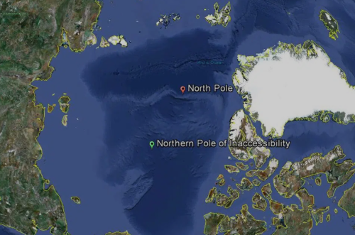 
Relative positions of the Northern Poles