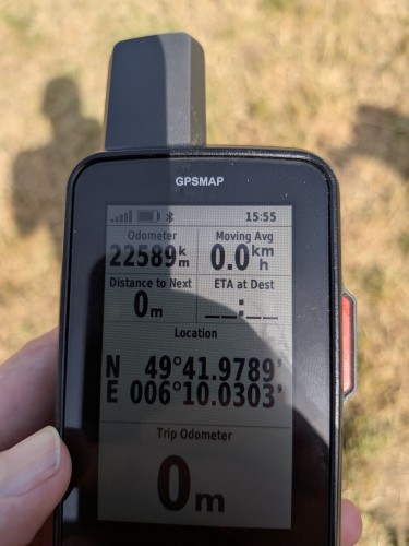 Coordinates of Luxembourg POI on a Garmin device